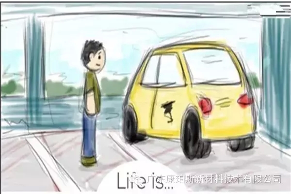 人生就是。。。 努力忘記新車碰上的刮蹭